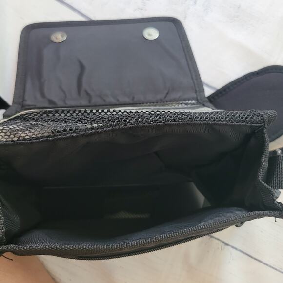 AerX Size OS Black Crossbody Bag Mesh Organizer Adjustable Strap Travel Pack - Picture 8 of 13